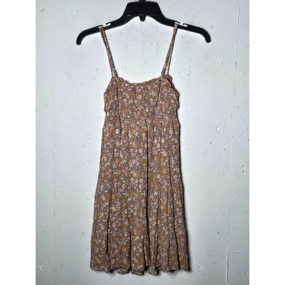 Becool Women Multicolor Floral Babydoll Mini Dress Size Small Cottage Boho Fairy - Picture 2 of 9